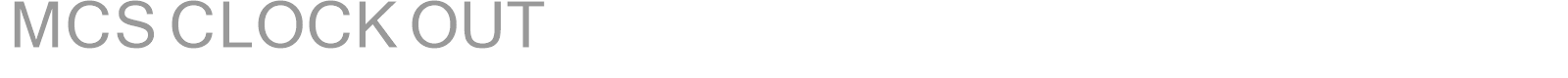 MCS CLOCK OUT font preview